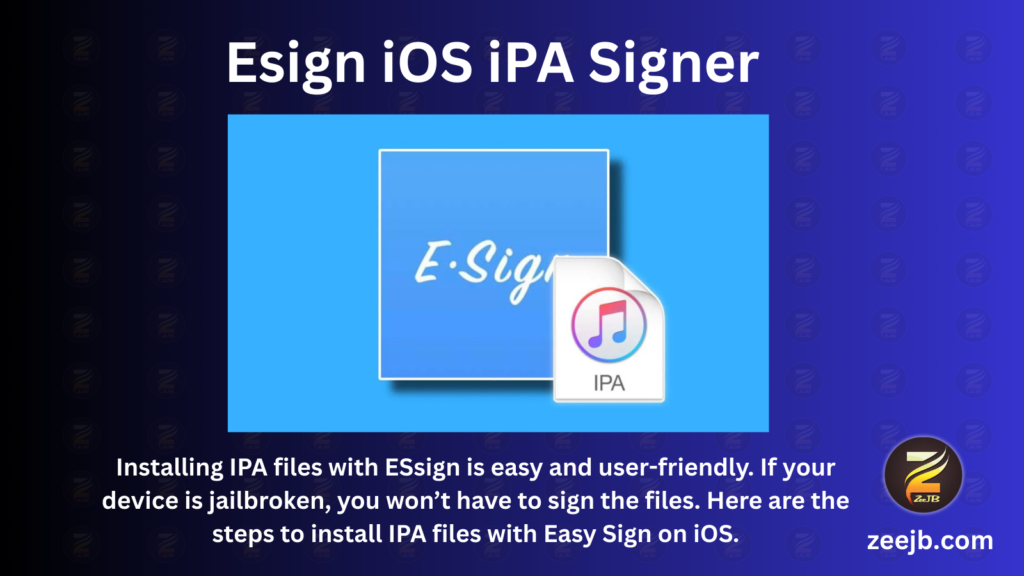 Installing IPA files with Esign